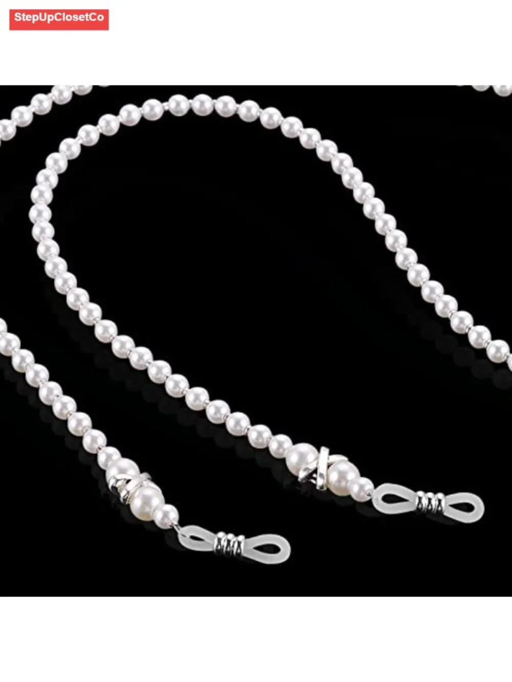 Acrylic Beaded Pearl Eyeglass Chain Sunglasses Strap 29 inch